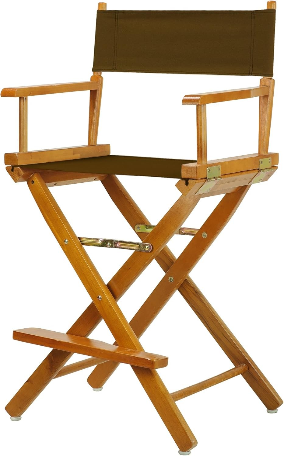 Director Chair 24" Counter Height Chair Honey OakFrame/Brown Canvas Chair