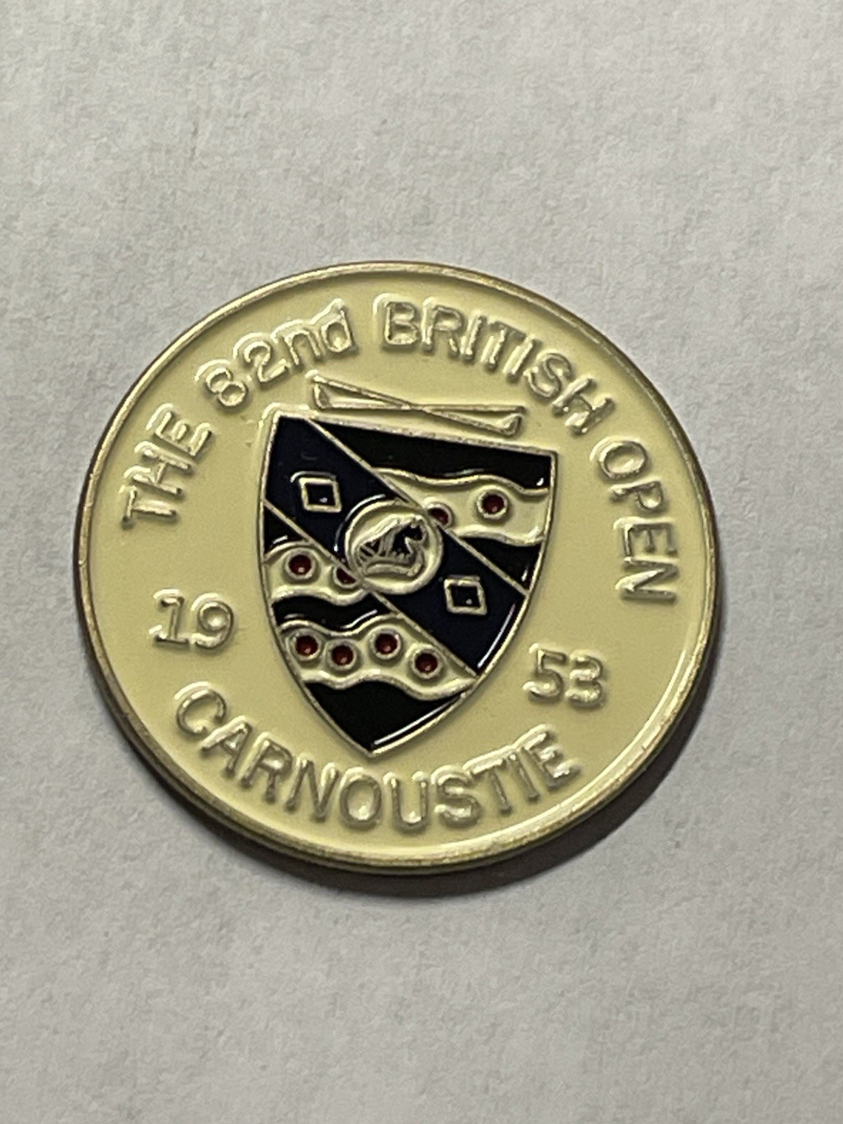 Rare 1953 Open Championship 1" Coin Style Golf Marker - Ben Hogan Winner!