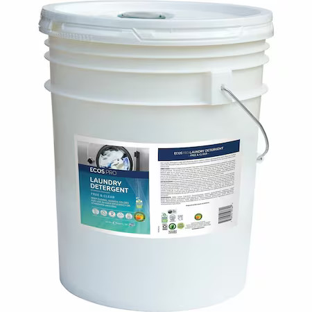 Ecos Pl9764/05 Laundry Detergent, High Efficiency He, Liquid, Bucket, 5 Gal,