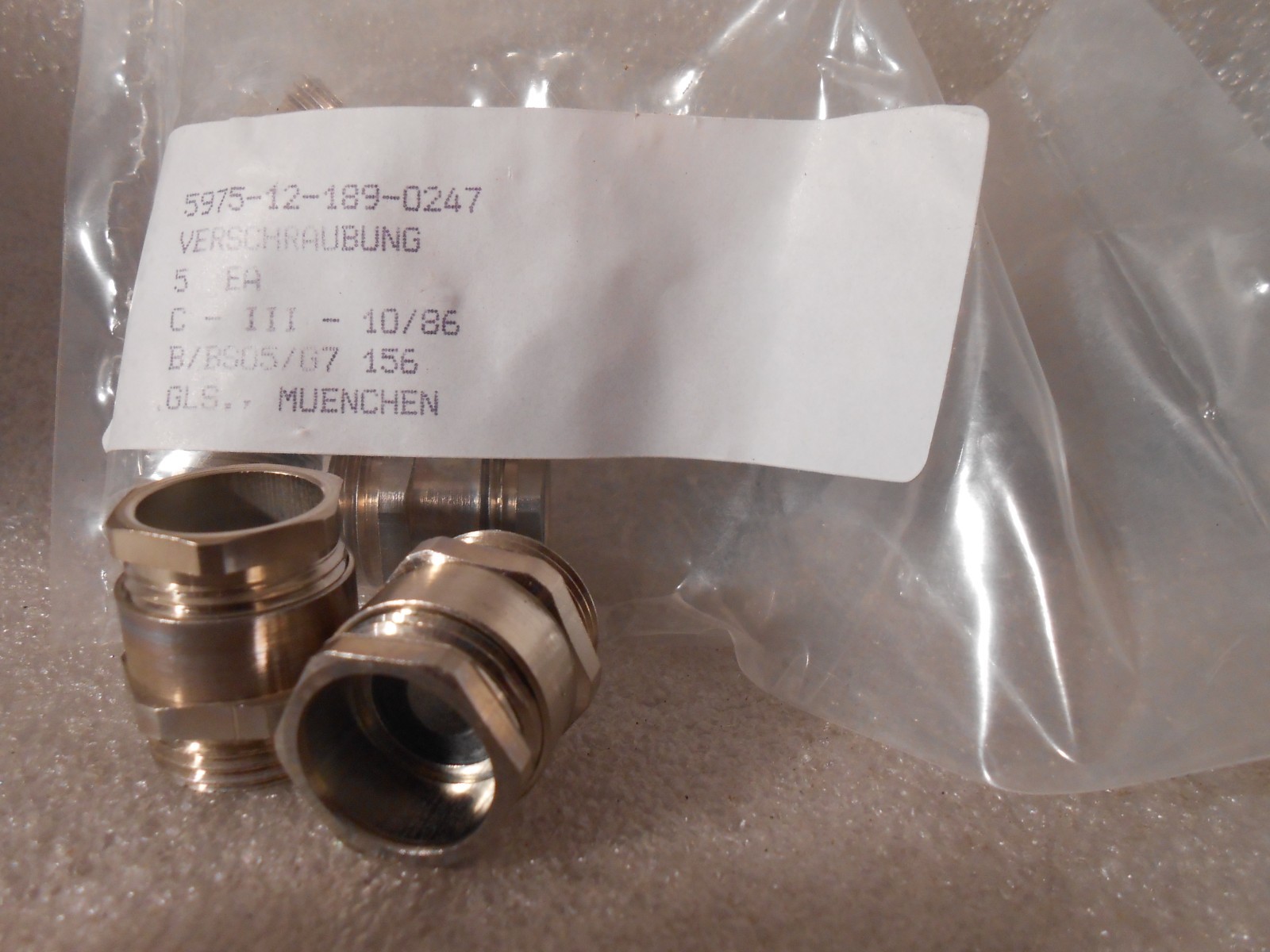 10pcs mint condition PG11 cable gland brass nickel-plated IP55