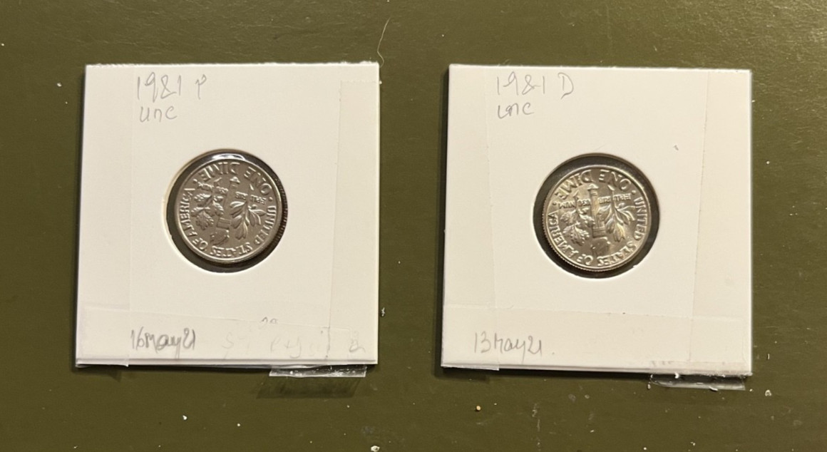 1981 P&D - Roosevelt Dime - UNC Gem