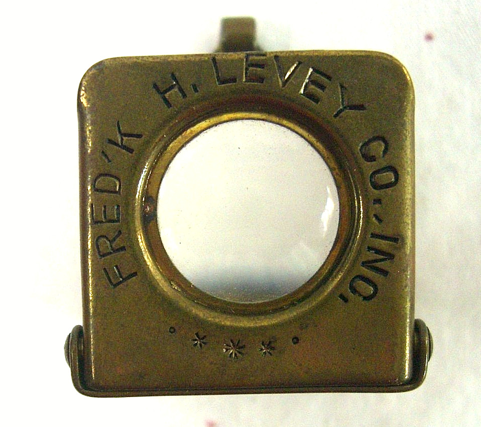 Vtg German Fred’K H. Levey Magnifying Loupe w Leather Case