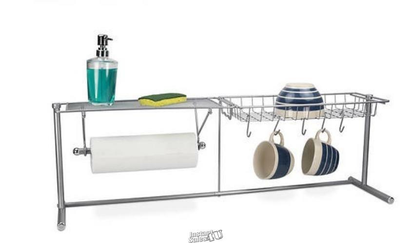 Home Basics-Over-the-Sink Kitchen Station 36.5"Lx9"Dx11.75"H Easy to Assemble