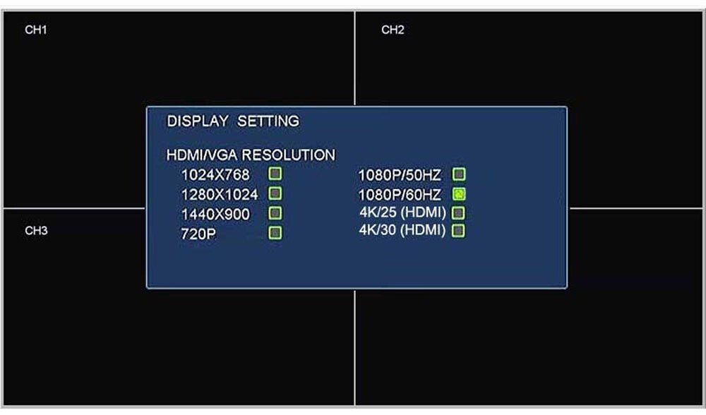 4-Channel HD Surveillance Camera To 4K HD VGA Switcher IR Remote Split-Screen