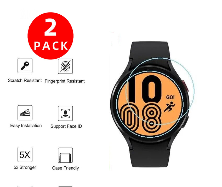 2x Glass Screen Protector for Samsung Galaxy Watch 4 40/44mm Classic 42/46mm