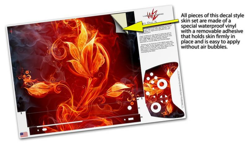 Skin Set for XBOX One X Fire Flower