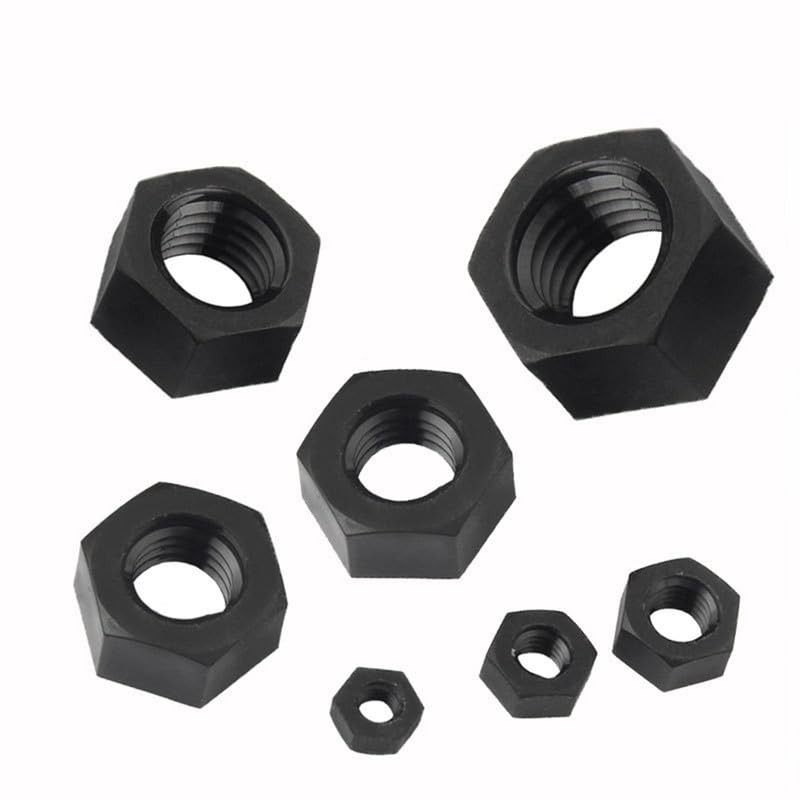 20 PCS M18 Hex Full Nut Metric Coarse Thread Nylon Hexagon Plastic Black