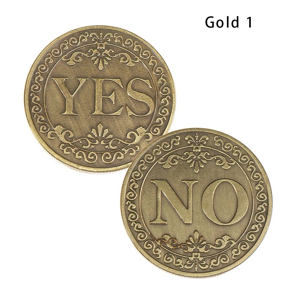YES NO Coin Decision Dilemma Non Currency Decorative Collectable Lucky Make Coin