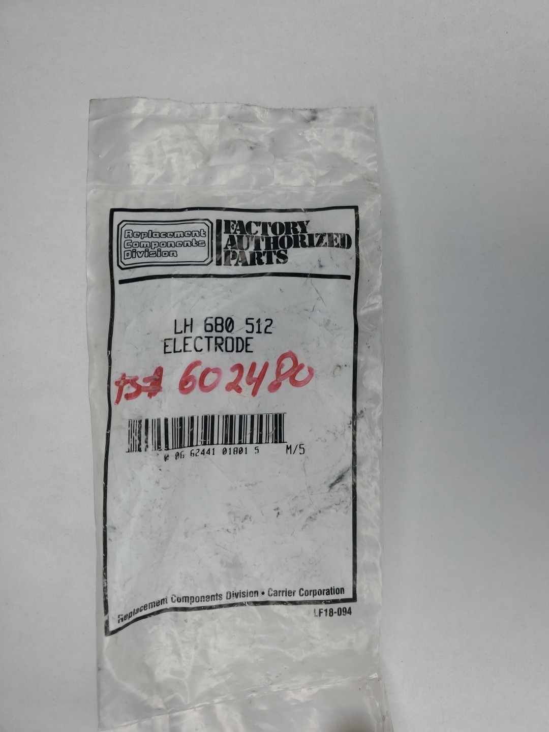 Carrier Electrode 3 Wire Pilot P/N: LH 680 512
