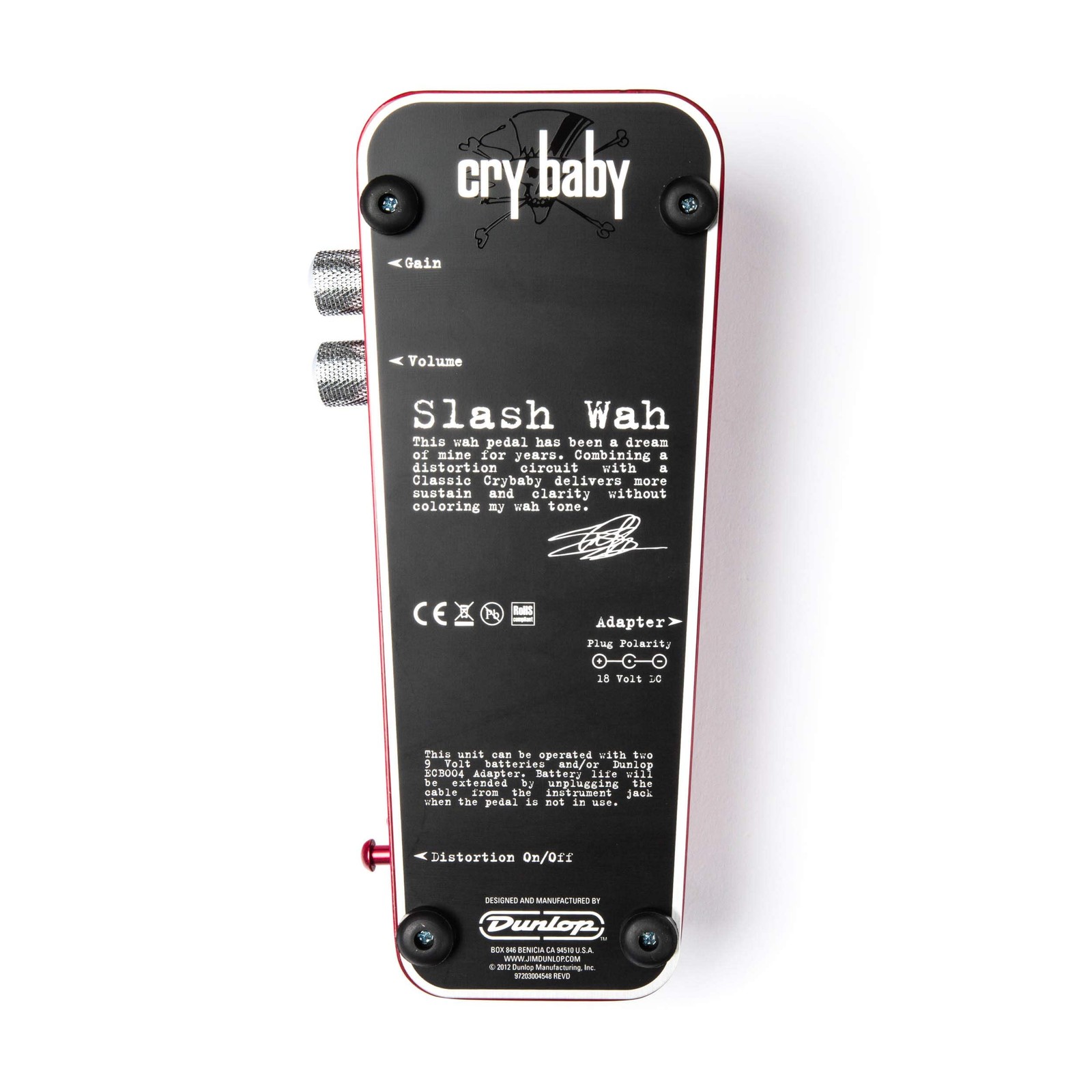 JIM DUNLOP SW95 Guitar Effects Pedal Slash Cry Baby Wah Distortion