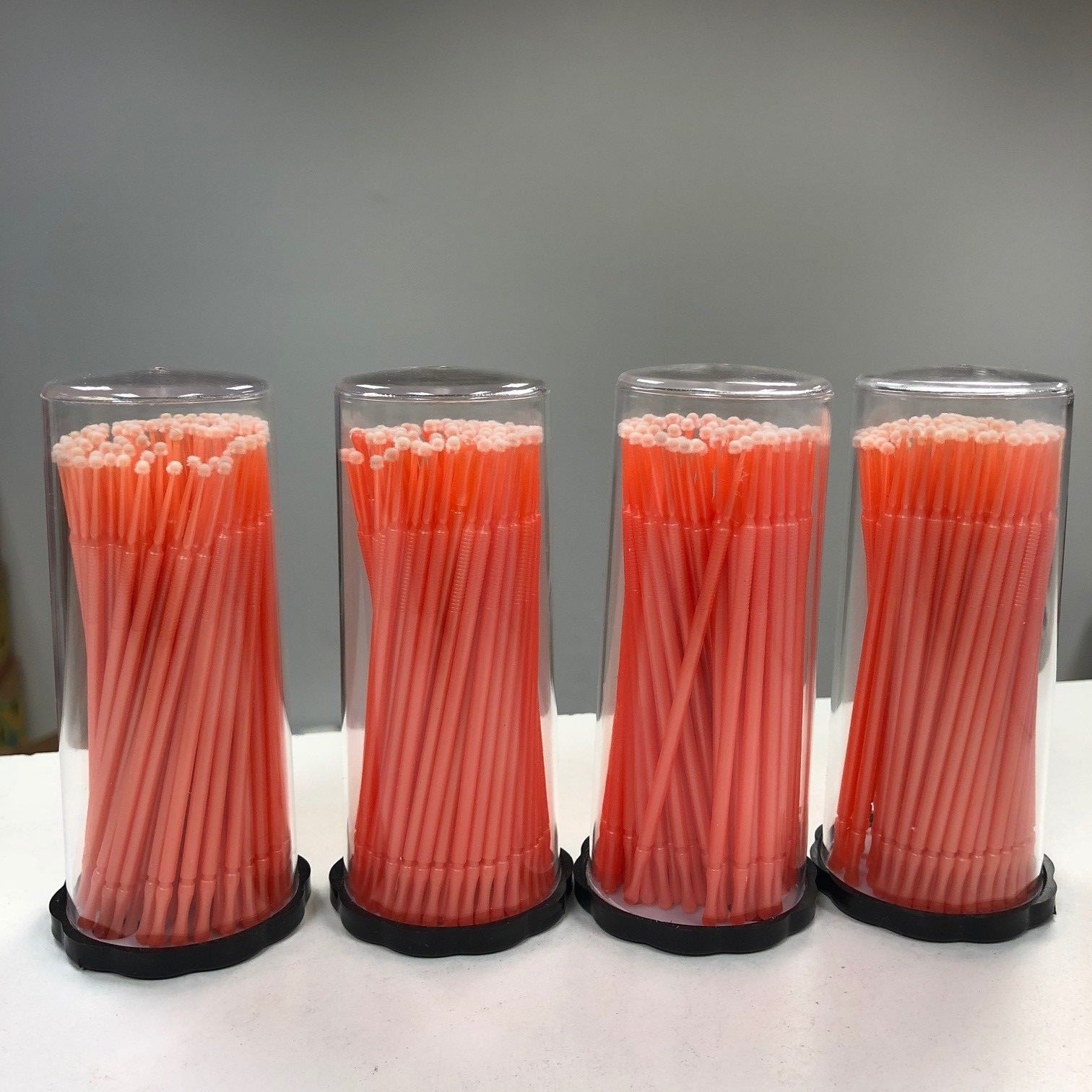400 (4 Kegs) Orange Micro Brush Lash Tools Regular Tips, Brushes Eyelash Makeup