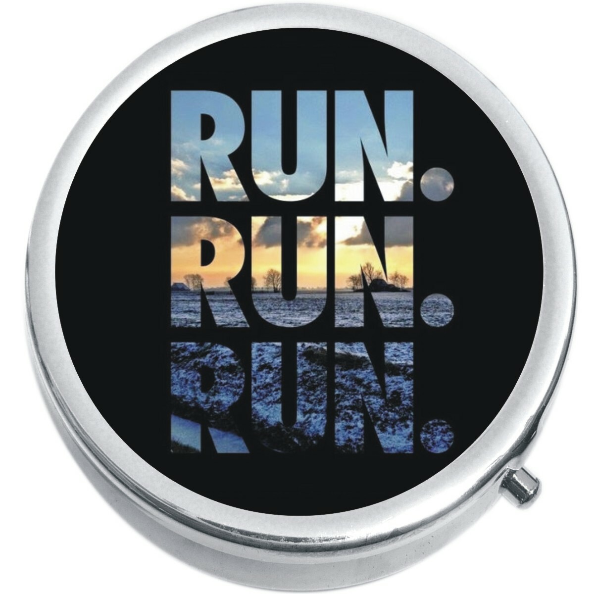 Run Motivation Medicine Vitamin Compact Pill Box