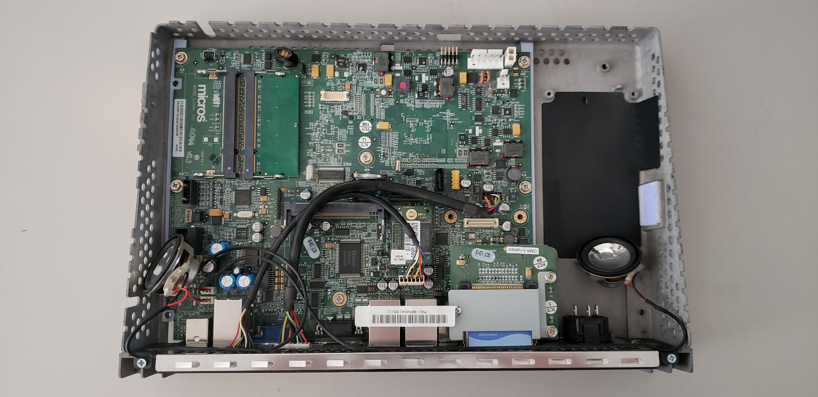 Micros POS WS5A System Board / Motherboard w/ Memory & CE UDOC, Tray & Speakers