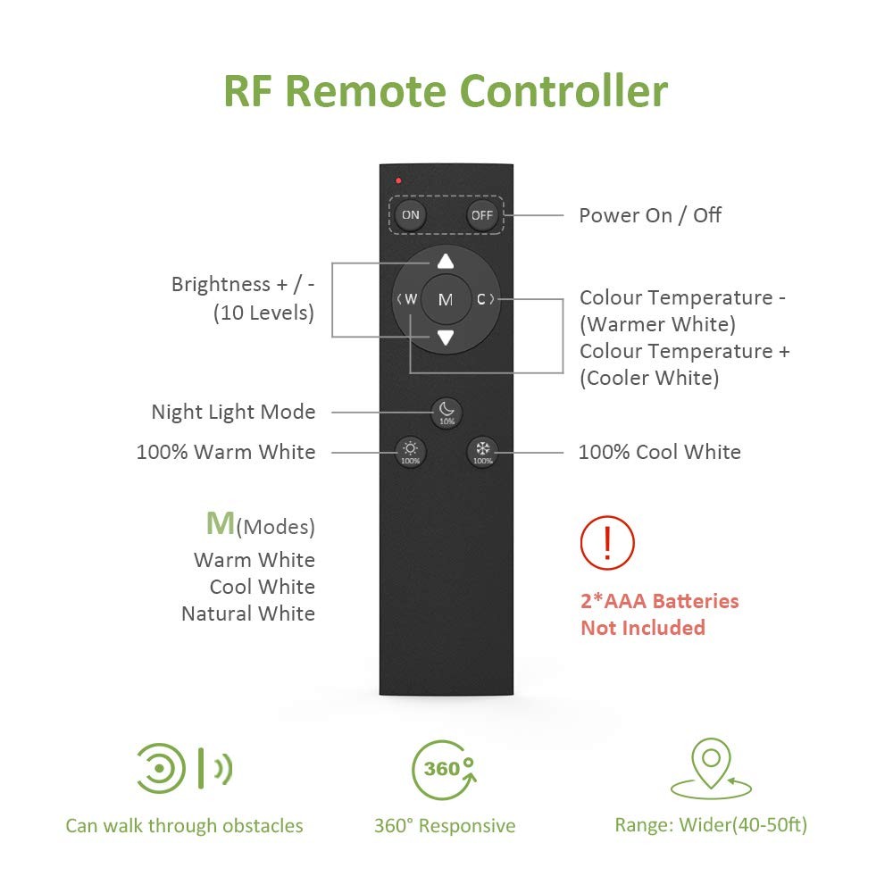 NOVOSTELLA 360 RF Remote Controller for 20ft-40ft Tunable LED Strip Light Kit...