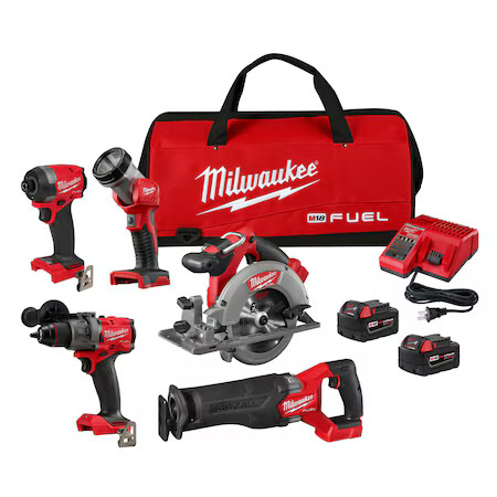 Milwaukee Tool 3697-25 Cordlesstoolcombinationkit,(2)5.0Ah