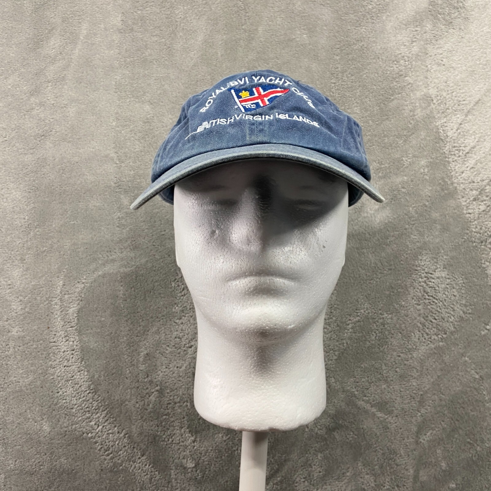 British Virgin Islands Golf Course Hat AHead Strapback Mid Fit Adjustable Blue
