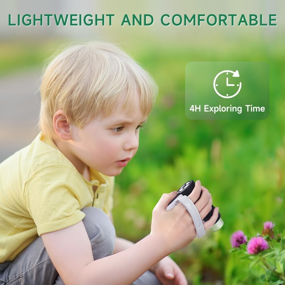 Dcorn Microscope for Kids 3-in-1 1000X Handheld Mini Scope with 2" LCD Screen