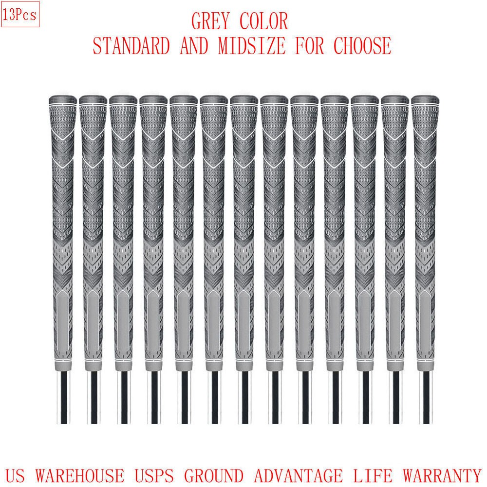 13PCs Golf Girp Golf Club Grip Golf Grips Anti-slip Dual Traction Grey Grip