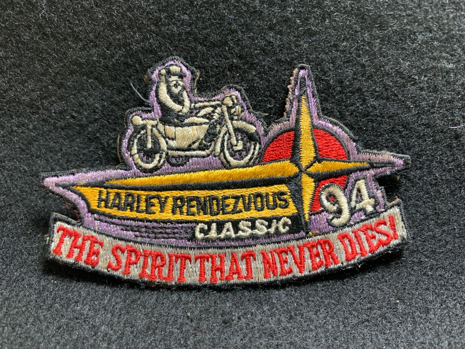 1994 Vintage Harley (Davidson) Rendezvous Classic Patch - Spirit That Never Dies