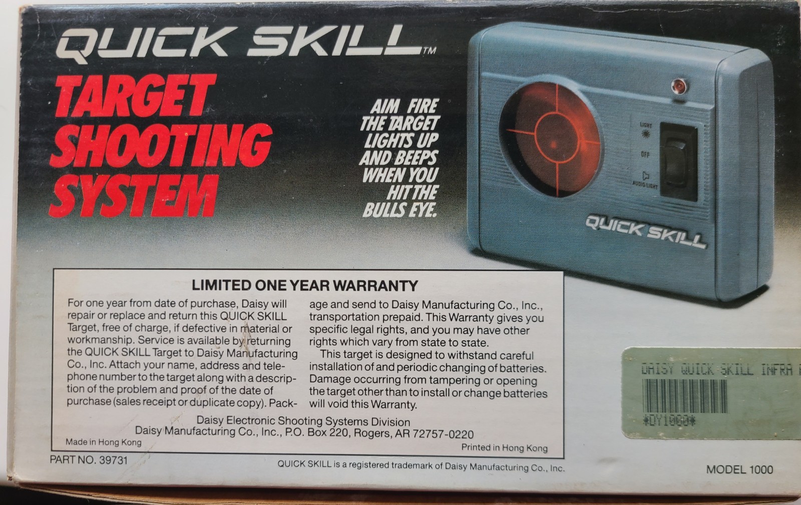 Vintage Daisy Quick Skill Electronic Target Shooting System Model 1000 New
