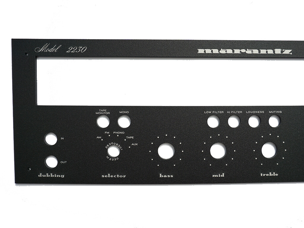 Marantz 2230 New! Receiver Front Panel Faceplate Face Plate Black