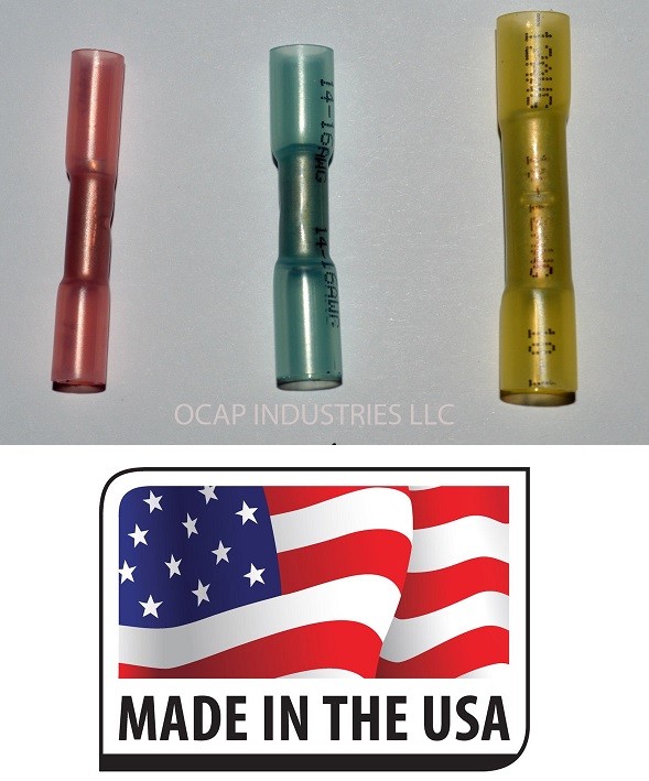 (75) HEAT SHRINK CRIMP BUTT WIRE CONNECTOR ASSORTMENT 3M ELECTRICAL TERMINALS