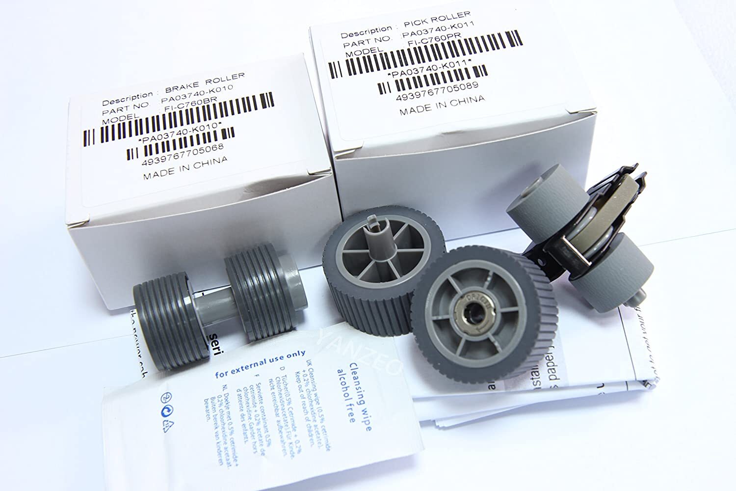 PA03740-K010 PA03740-K011 Pick and Brake Rollers Set for Fujitsu FI-7600 FI-7700