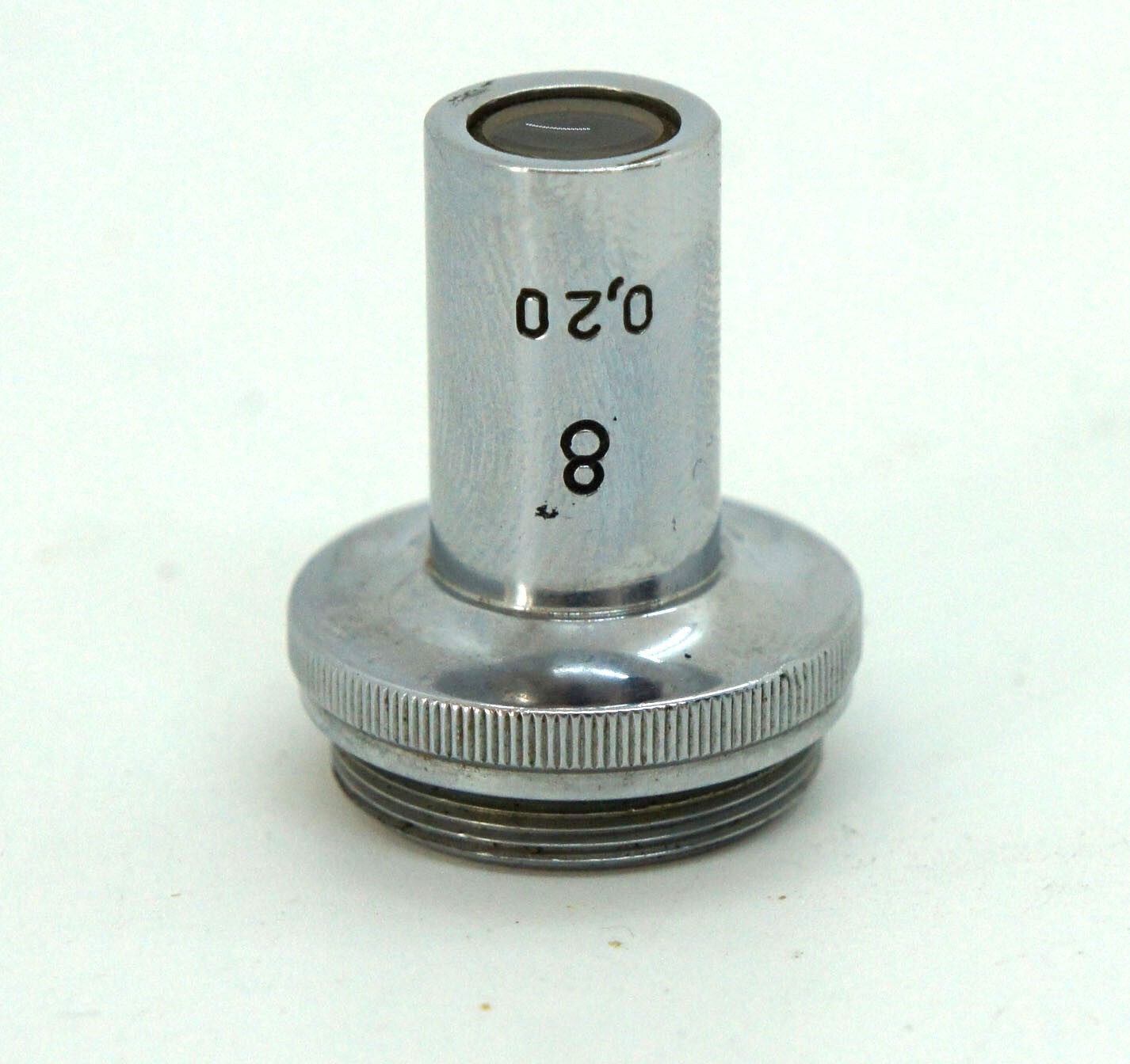 USSR microscope objective lens 8 0.20 Made in Lytkarino