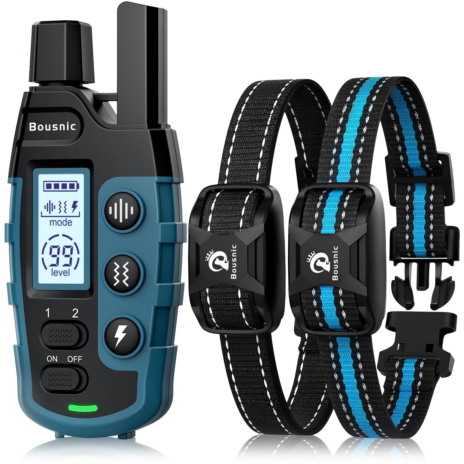 Dog Shock Collar 2 Dogs 5-120Lbs, 3300ft Waterproof, Remote, Beep, Vibration,...
