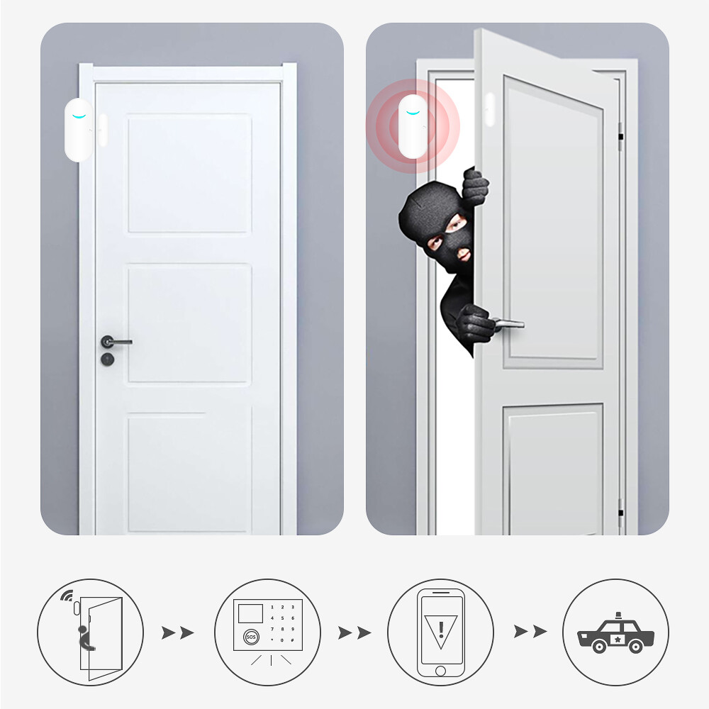 WiFi Wireless Smart Door Window Sensor Detector Safe Alarm for Alexa Google Home