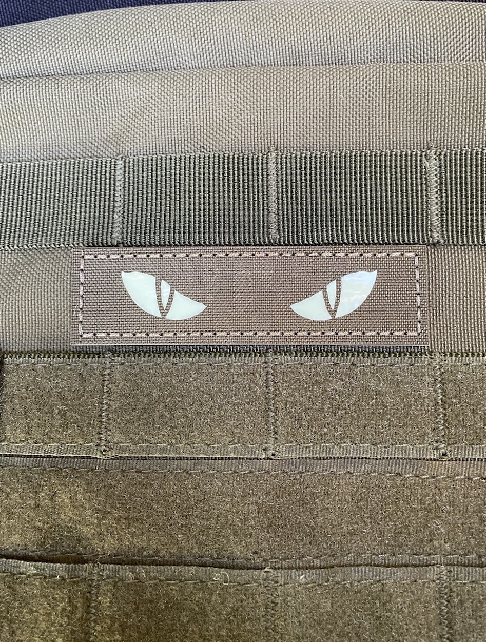 Reptile Cat IR Glow Eyes morale Tactical infrared patch Hook Loop Green