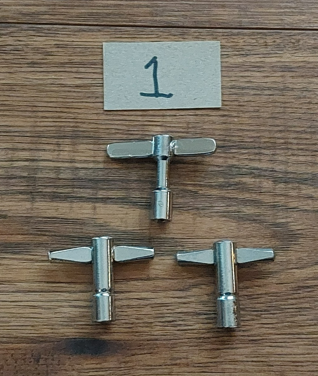 Unbranded Chrome Drum Tuning Key Wrench 3 Pack - Multiple Available (608)