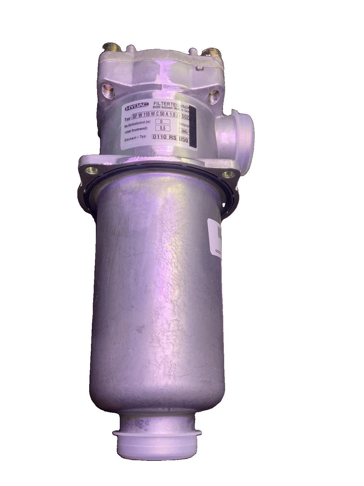 HYDAC HYCON  Filter Assembly W/ Element SFW110WC5￼0A1.0-S0224 0110R￼050W