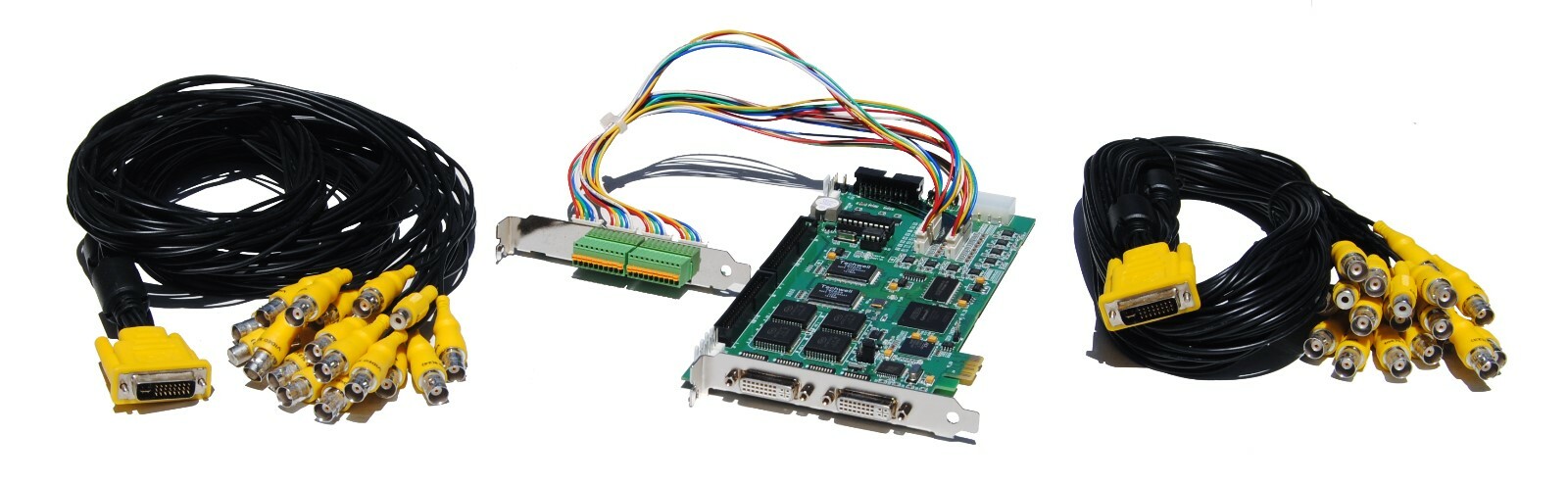 32 Channel CCTV DVR Capture Card Techwell TW2804 with Breakout Cables
