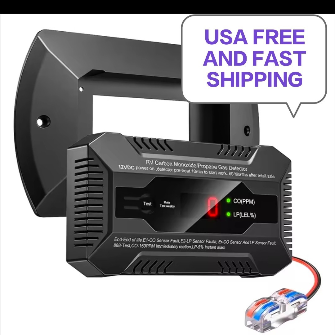 12V RV Carbon Monoxide & Propane Gas Detector Alarm High Sensitivity LPG CO Sens