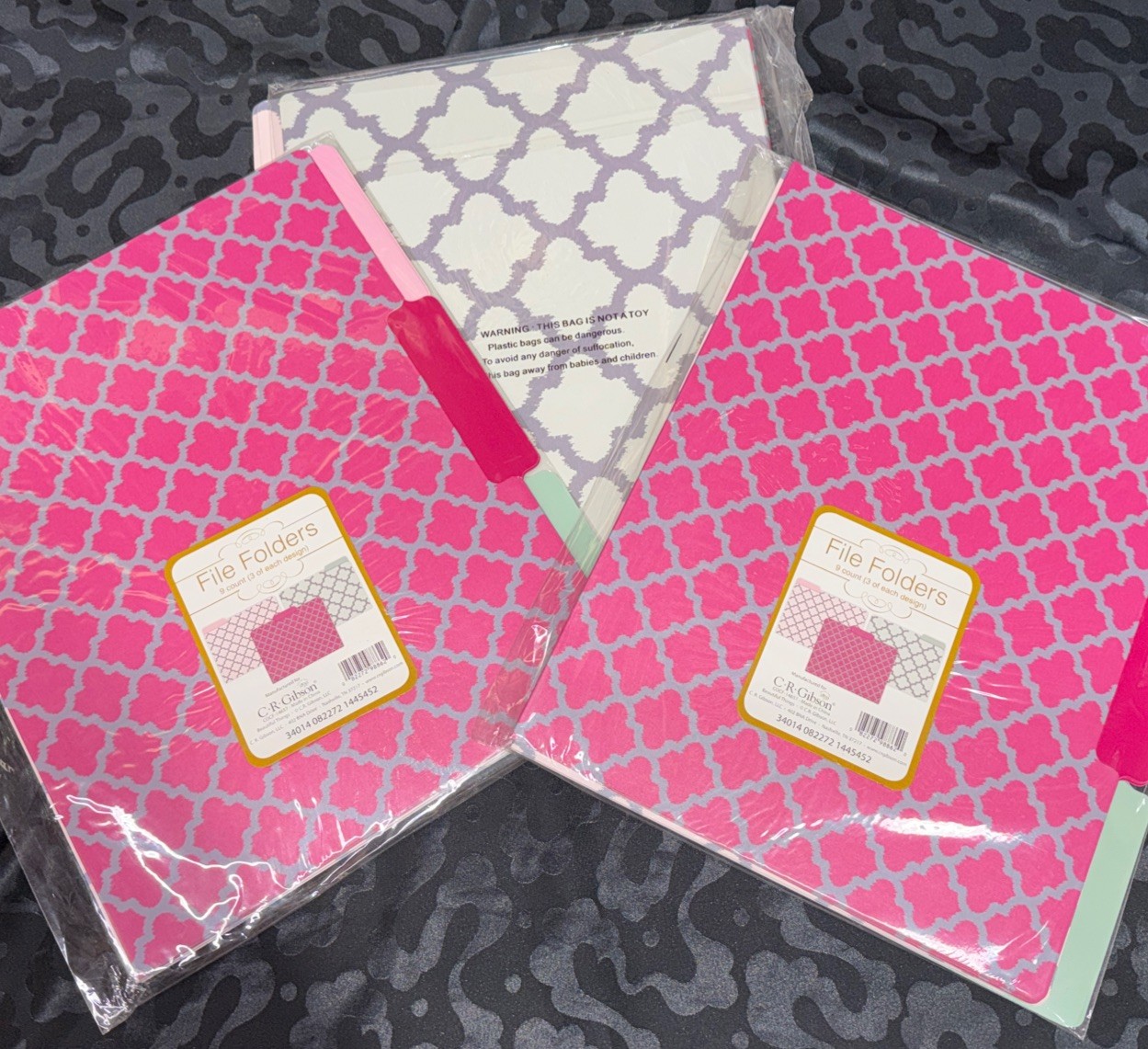 JKO- File Folders Decorative Fancy Gibson 3 PACKS Of 9 Folders
