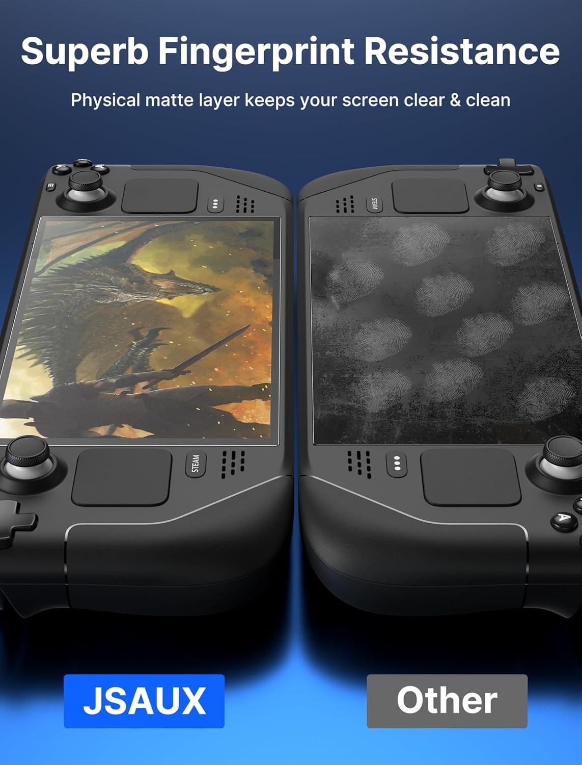 2-Pack Anti Glare Screen Protector for Steam Deck, 9H Hardn