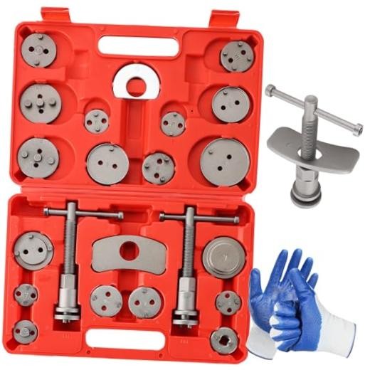 24pcs Brake Caliper Tool, Heavy Duty Disc Brake Caliper Tool Set, Wind Red