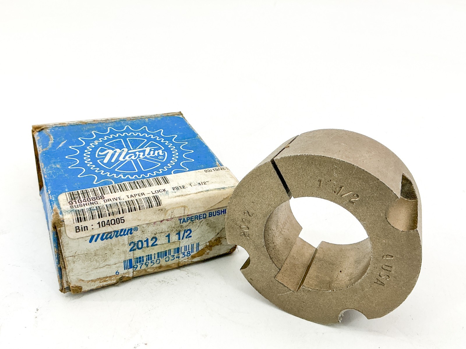 New Martin 2012-1-1/2 Taper-Lock Bushing 1-1/2" Bore