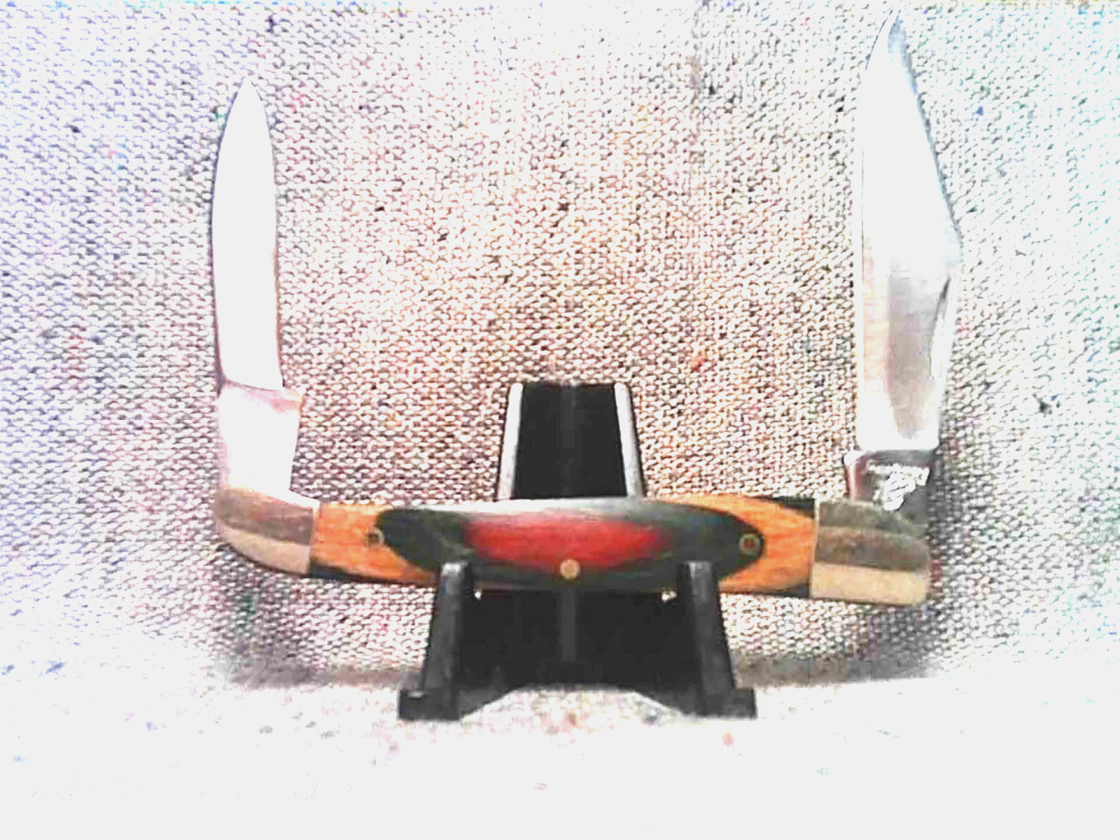 VINTAGE Frost Little Copperhead Knife Frost Wood Handles Twin German Blades, 3"