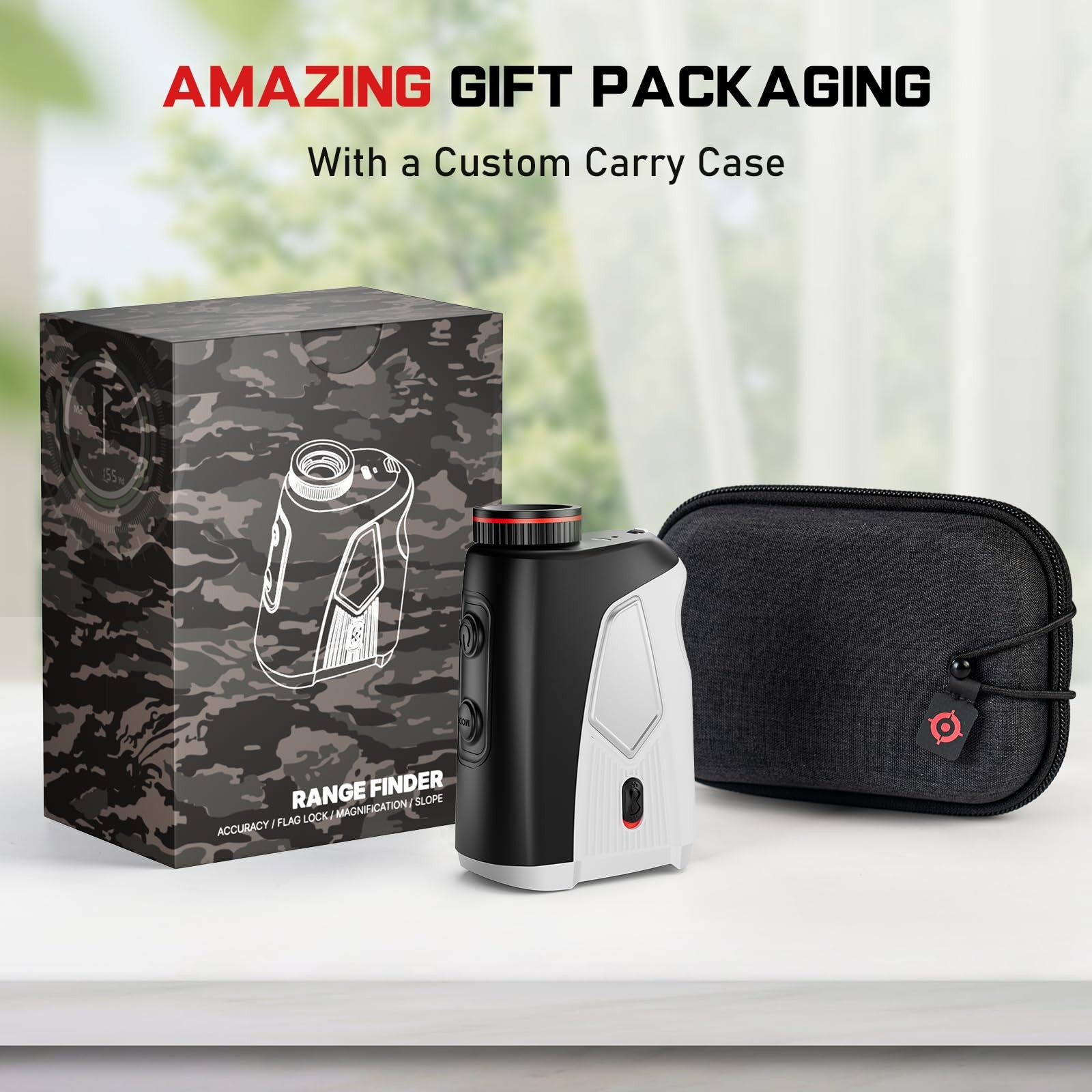 Upgraded 0.5 Second Easily Lock on a Pin Golf Rangefinder with Slope 2X HD