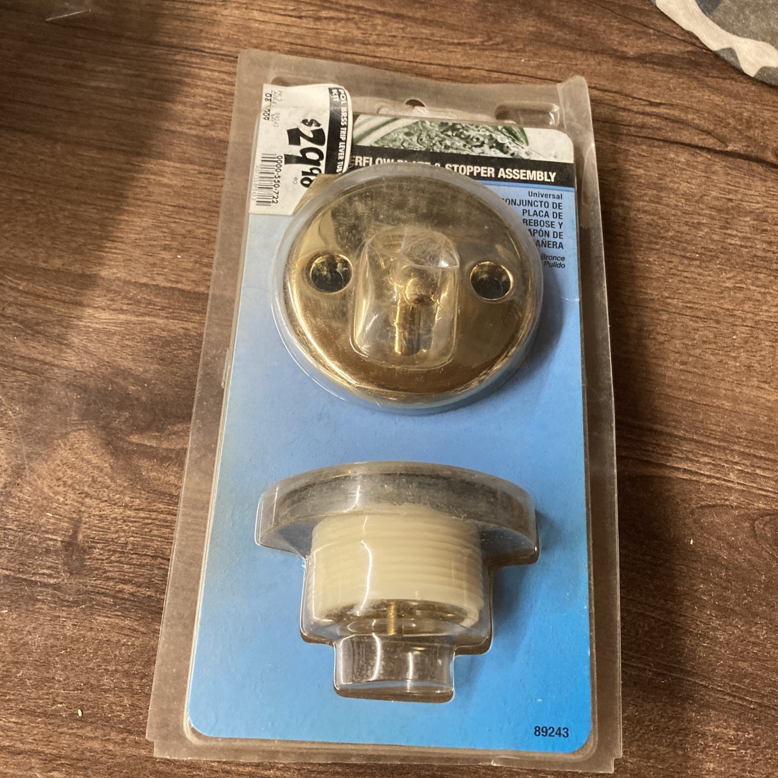 DANCO Polished Chrome Universal Trip Lever Tub Overflow Plate Stopper Kit 80977