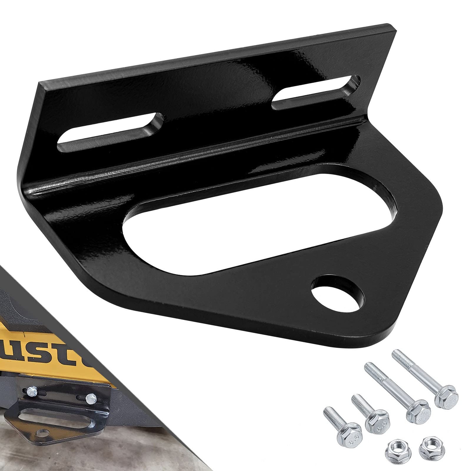 CZC AUTO Zero Turn Mower Trailer Hitch 2.4"-5" Without 5/8" Pin, Black