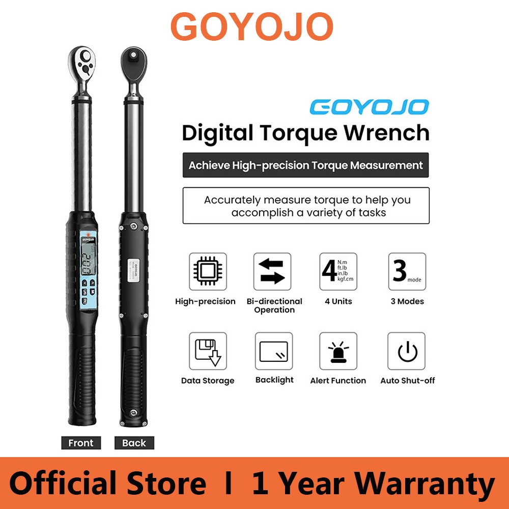 GOYOJO Digital Torque Wrench 1/2" 3/8"  Bike Car Bicycle Repair Torque Tool Key