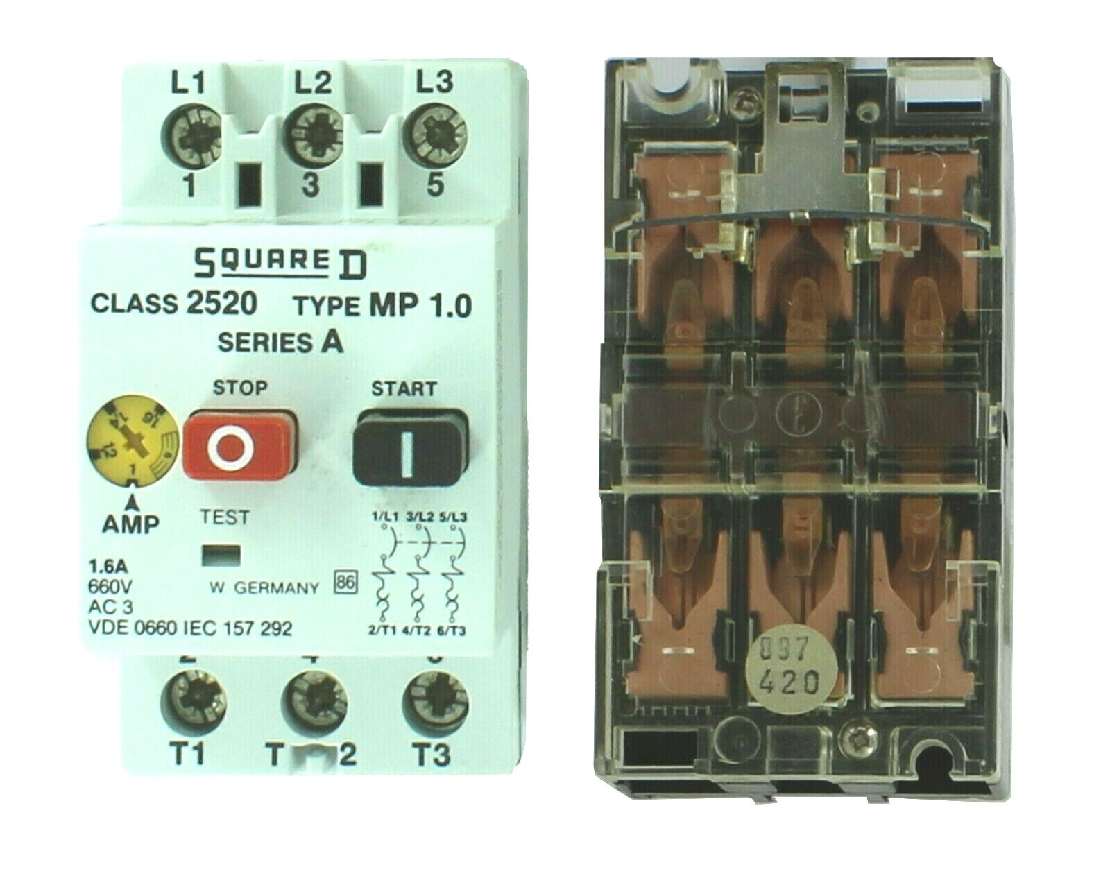 1 Pc Square D 2520 MP1.0 Series A Motor Protective Switch New