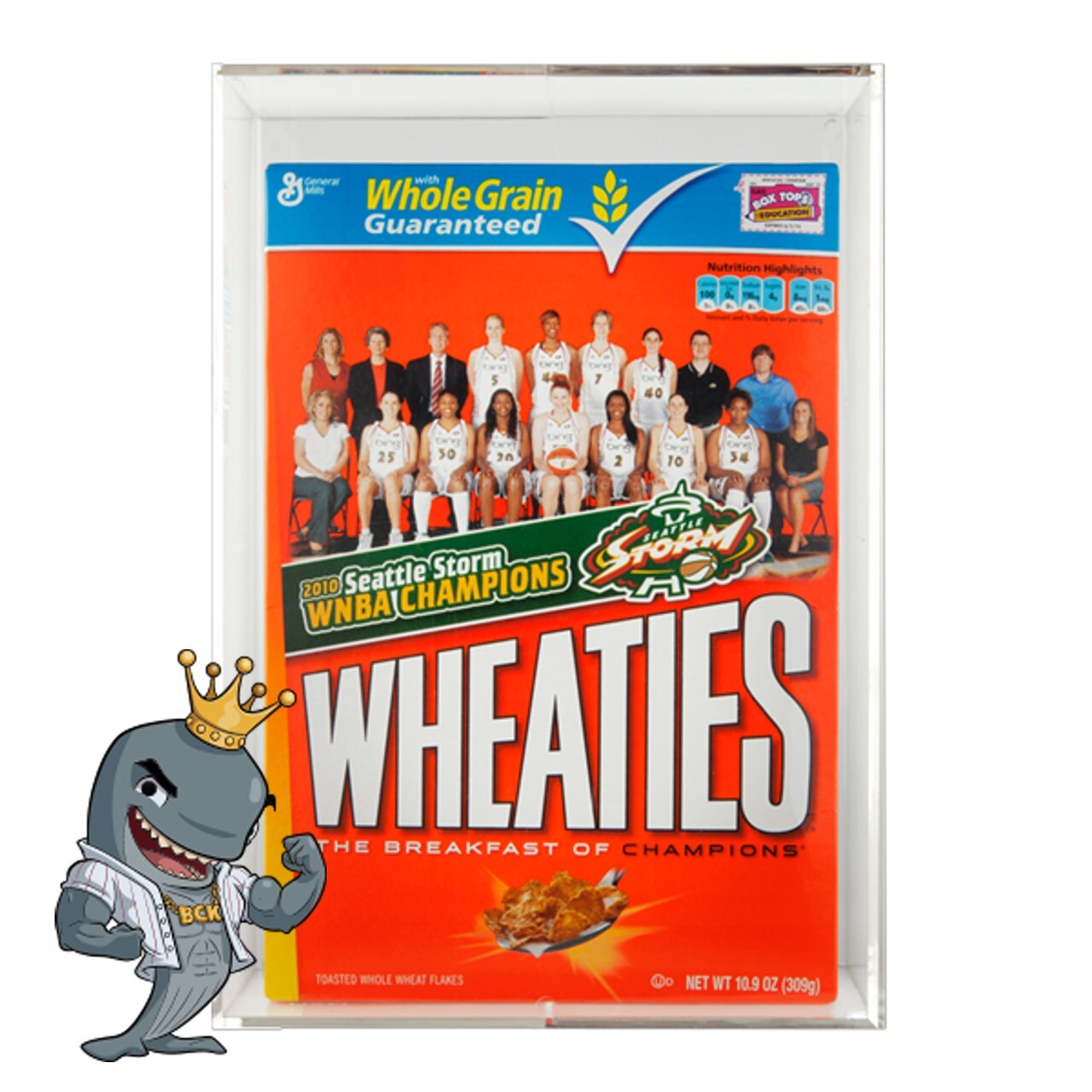 BallQube Cereal Box Holder Display Case Wheaties & Other Cereal Boxes FREE SHIP