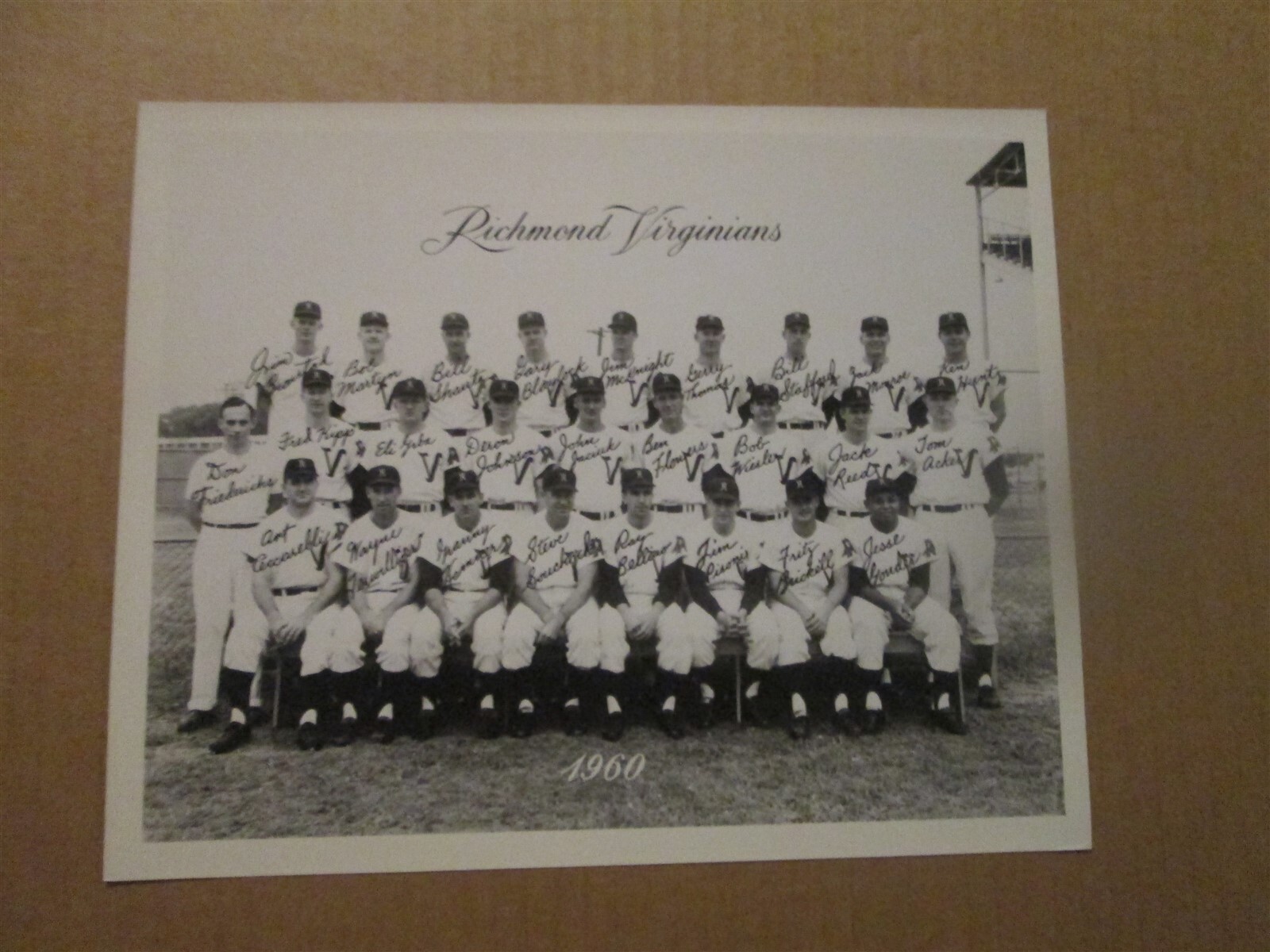 International League Richmond Virginians Vintage Defunct 1960 B&W Team Photo