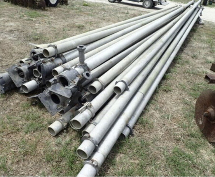 1500’ 3” twist lock Mathieson Aluminum irrigation pipe 20’ sprinkler outlets