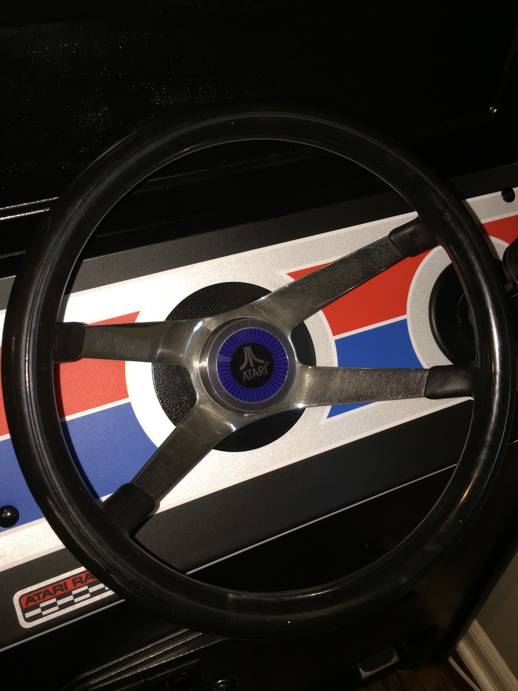 Arcade Atari Steering Wheel Center Decal Sticker - Pole Position - DARK BLUE!
