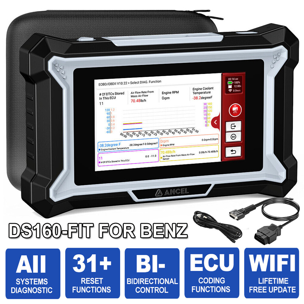 ANCEL DS160 Fit For BENZ Car Scanner Bidirectional Full Systems Diagnostic Tool